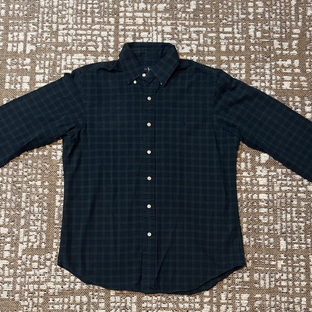 Polo by Ralph Lauren Green & Navy Plaid Button-Down Shirt